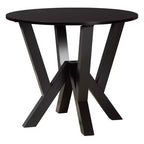 Ensemble de salle à manger 5 pièces Adina en tissu sable moderne et bois brun foncé