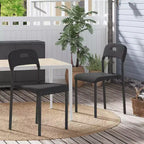 Plastic Stackable Dining Chairs with Metal Legs for Conference Room Office Dining Table, Easy Assembly, Stain-Resistant, Indoor & Outdoor Use