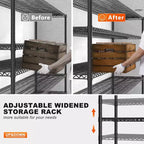5-Tier Heavy Duty Metal Storage Rack 60W x 24D x 82H, 3000LBS Adjustable Wire Metal Shelves for Storage, Free Standing Storage Shelf Units