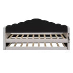 Twin Size Daybed with Trundle for Adults, Kids, Girls, Teens, Daybeds with Trundle for Living Room, Velvet, Beige