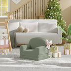 Kids Sofa Chair, 2-in-1 Convertible Toddler Sofa Lounge Chair, Comfortable Folding Teddy Flannel Children's Sofa Bed, for Playroom, Bedroom, Nursery