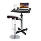 Lutrin de conférence classique, pupitre mobile réglable en hauteur, plateau de table polyvalent pour discours, conférences, bureau pour ordinateur portable avec butée de bord, noir