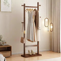 GDFStudio Harold Rustic Rubberwood Coat Rack