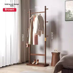 Porte-manteau rustique en bois d'hévéa