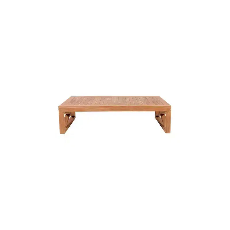 Table basse d'extérieur en teck naturel