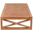 Table basse d'extérieur en teck naturel