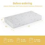 Matelas en boîte de 8 po en mousse à mémoire de forme avec gel rafraîchissant, soutien mi-ferme et certification CertiPUR