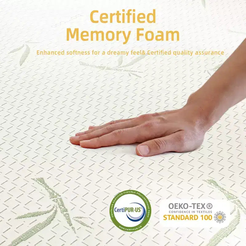 Matelas en boîte de 8 po en mousse à mémoire de forme avec gel rafraîchissant, soutien mi-ferme et certification CertiPUR