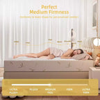 Matelas en boîte de 8 po en mousse à mémoire de forme avec gel rafraîchissant, soutien mi-ferme et certification CertiPUR