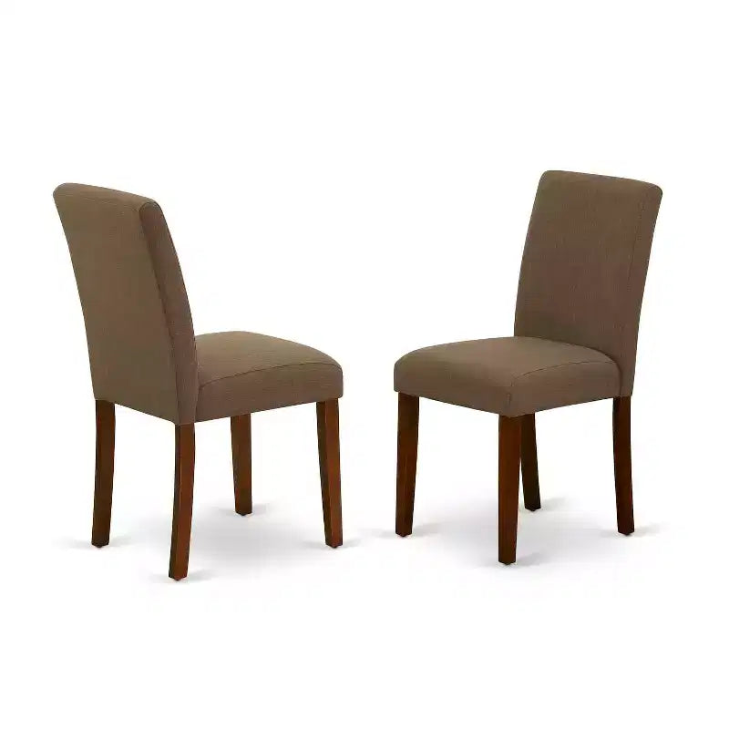 Table à manger 2 places en bois massif avec plateau rabattable finition acajou – 3 pièces