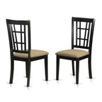 6-Piece Square Black & Cherry Finish Solid Wood Top Dining Table with 1-Bench and 4-Chairs