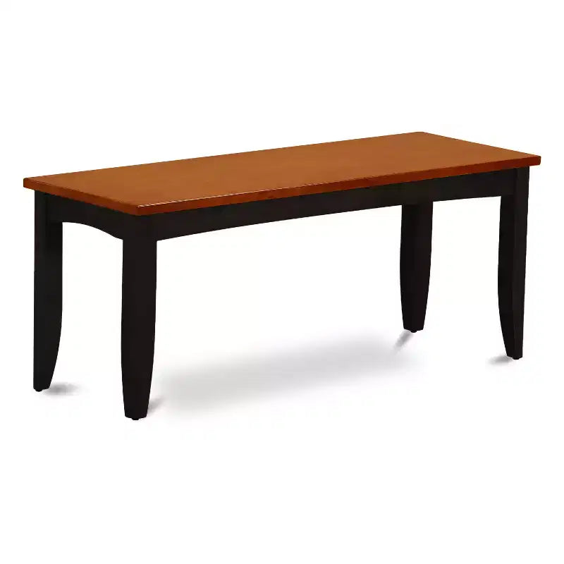 6-Piece Square Black & Cherry Finish Solid Wood Top Dining Table with 1-Bench and 4-Chairs
