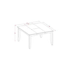 6-Piece Square Black & Cherry Finish Solid Wood Top Dining Table with 1-Bench and 4-Chairs