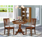 Table à manger ronde - Table de 36 pouces avec 2 chaises - Coin repas de cuisine