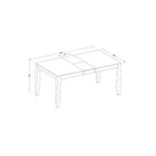 Table de salle à manger 7 pièces Kitchen Table avec chaises en tissu lin bleu pieds cappuccino