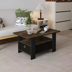 31 Table basse Meuble de salon moderne avec tiroir de rangement et étagère ouverte