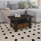31 Table basse Meuble de salon moderne avec tiroir de rangement et étagère ouverte
