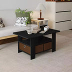 31 Table basse Meuble de salon moderne avec tiroir de rangement et étagère ouverte