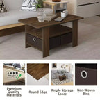 31 Table basse Meuble de salon moderne avec tiroir de rangement et étagère ouverte