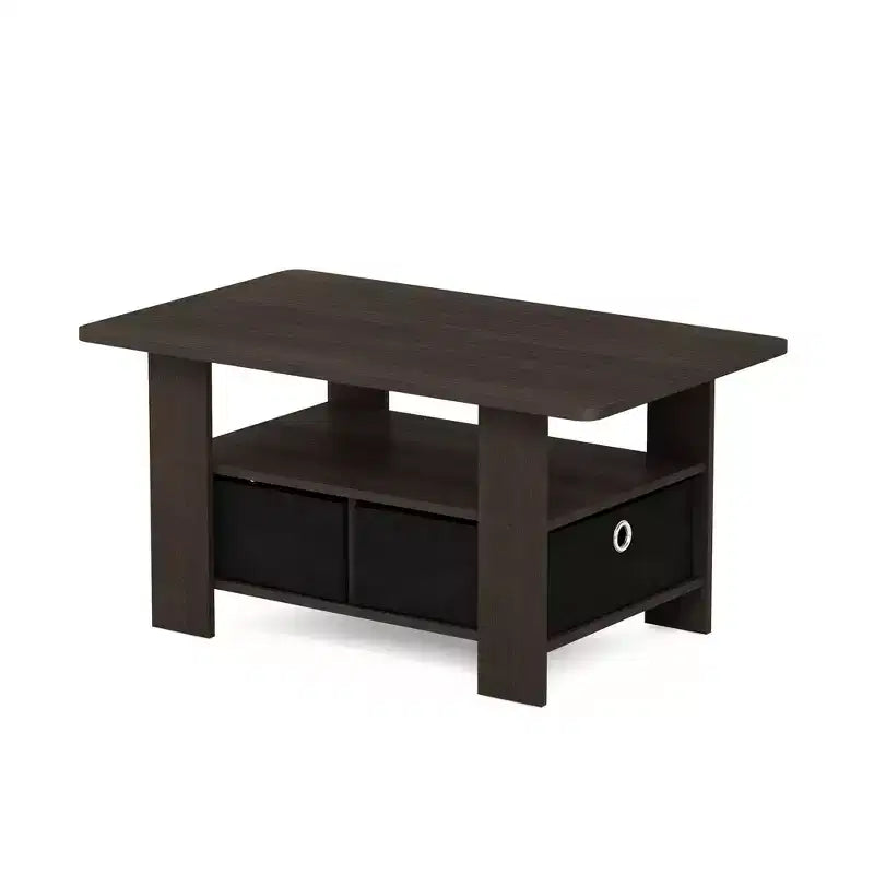 31 Table basse Meuble de salon moderne avec tiroir de rangement et étagère ouverte