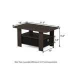 31 Table basse Meuble de salon moderne avec tiroir de rangement et étagère ouverte