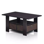 31 Table basse Meuble de salon moderne avec tiroir de rangement et étagère ouverte