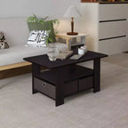 31 Table basse Meuble de salon moderne avec tiroir de rangement et étagère ouverte
