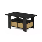 31 Table basse Meuble de salon moderne avec tiroir de rangement et étagère ouverte