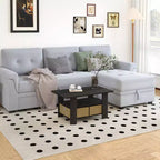 31 Table basse Meuble de salon moderne avec tiroir de rangement et étagère ouverte