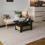 31 Table basse Meuble de salon moderne avec tiroir de rangement et étagère ouverte