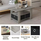 31 Table basse Meuble de salon moderne avec tiroir de rangement et étagère ouverte