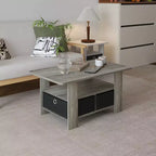 31 Table basse Meuble de salon moderne avec tiroir de rangement et étagère ouverte