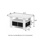 31 Table basse Meuble de salon moderne avec tiroir de rangement et étagère ouverte