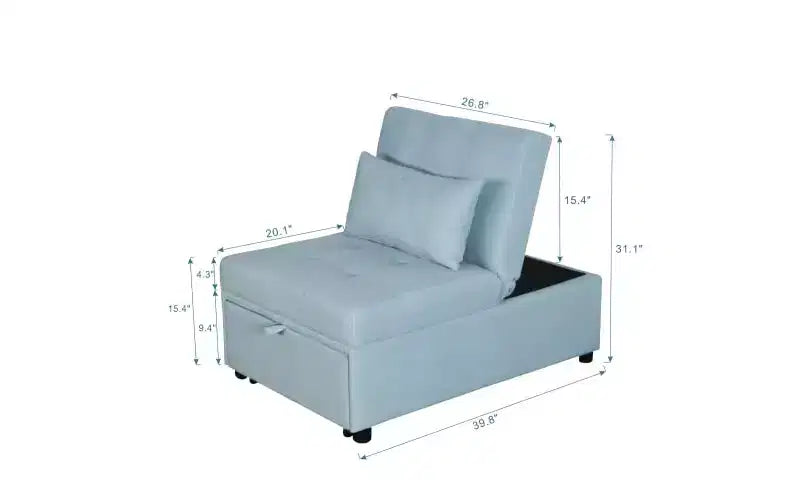 Fauteuil convertible en lit canapé, canapé relax, tabouret, canapé d'appoint pour chambre et salon