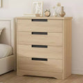 COZONY 4-Drawer Modern Dresser with Recessed Handles, Wooden Storage Cabinet for Bedroom Living Room Nursery