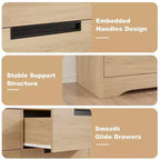 4-Drawer Modern Dresser with Recessed Handles, Wooden Storage Cabinet for Bedroom Living Room Nursery