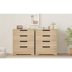 4-Drawer Modern Dresser with Recessed Handles, Wooden Storage Cabinet for Bedroom Living Room Nursery