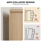 4-Drawer Modern Dresser with Recessed Handles, Wooden Storage Cabinet for Bedroom Living Room Nursery