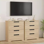 4-Drawer Modern Dresser with Recessed Handles, Wooden Storage Cabinet for Bedroom Living Room Nursery