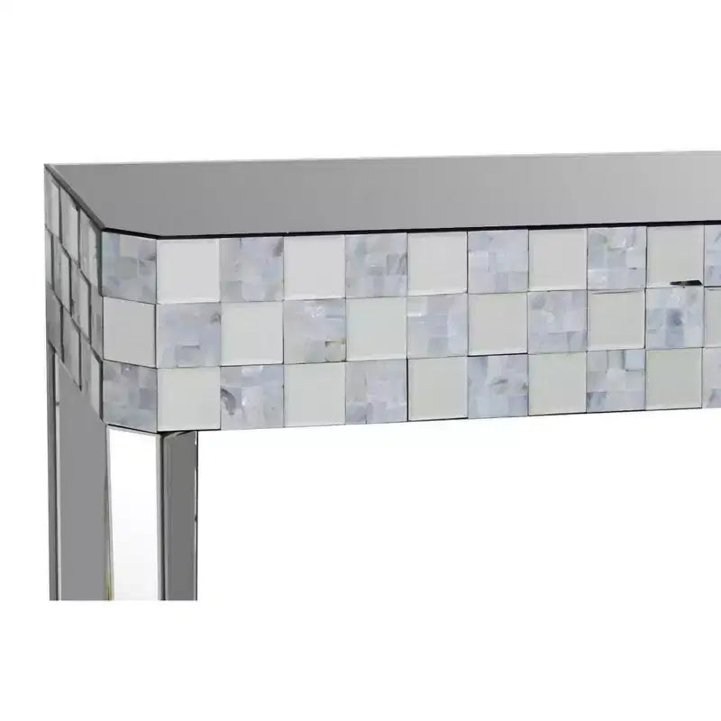 Console en forme de rectangle à motif à carreaux, claire