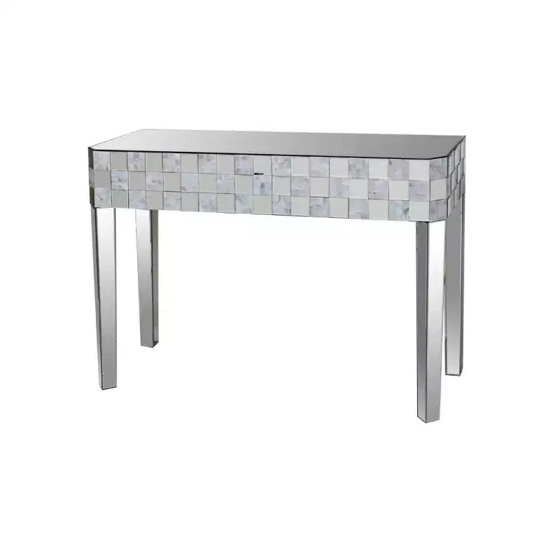 Console en forme de rectangle à motif à carreaux, claire