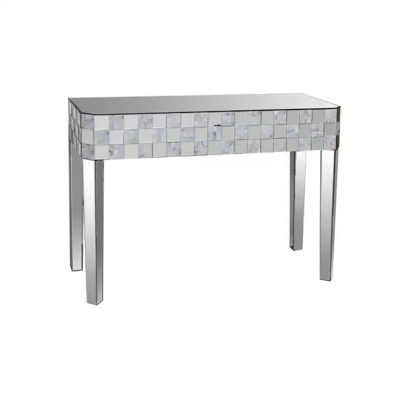 Console en forme de rectangle à motif à carreaux, claire