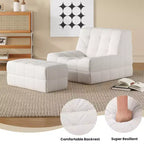 Fauteuil poire ergonomique en mousse à mémoire de forme avec pouf