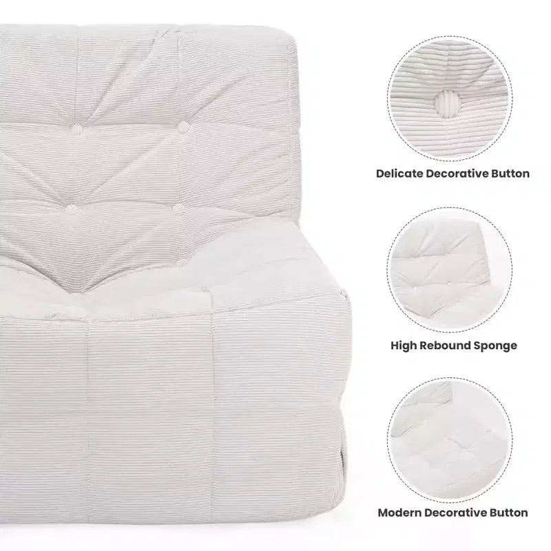 Fauteuil poire ergonomique en mousse à mémoire de forme avec pouf