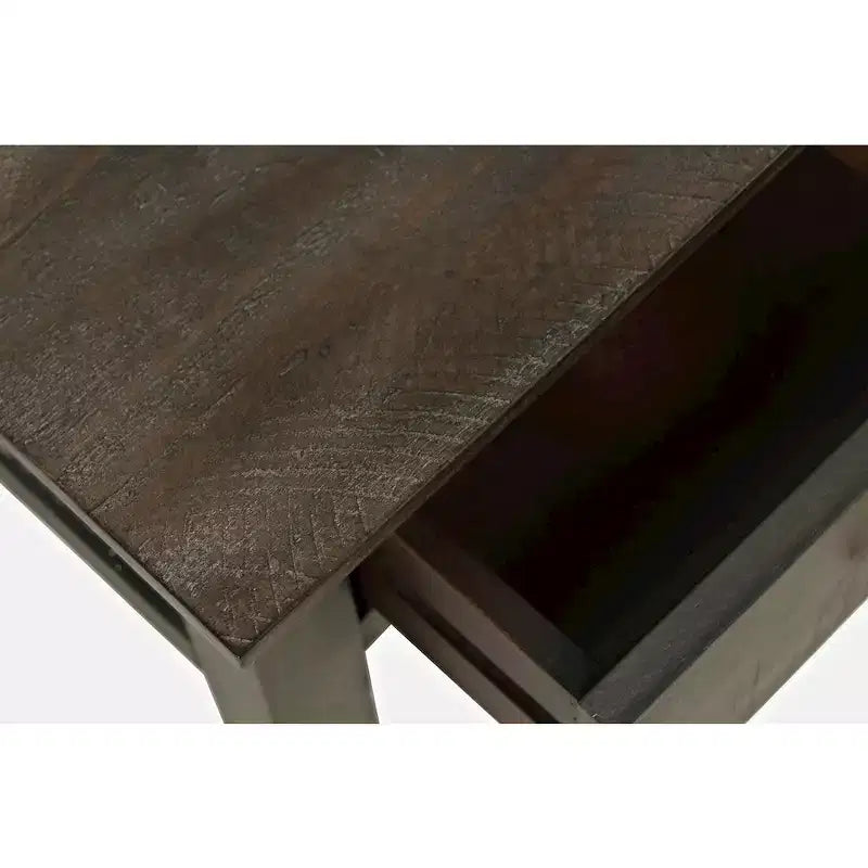 Table d'appoint Devon en bois massif vieilli