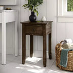 Table d'appoint Devon en bois massif vieilli