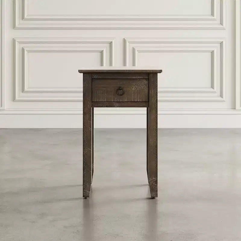 Table d'appoint Devon en bois massif vieilli