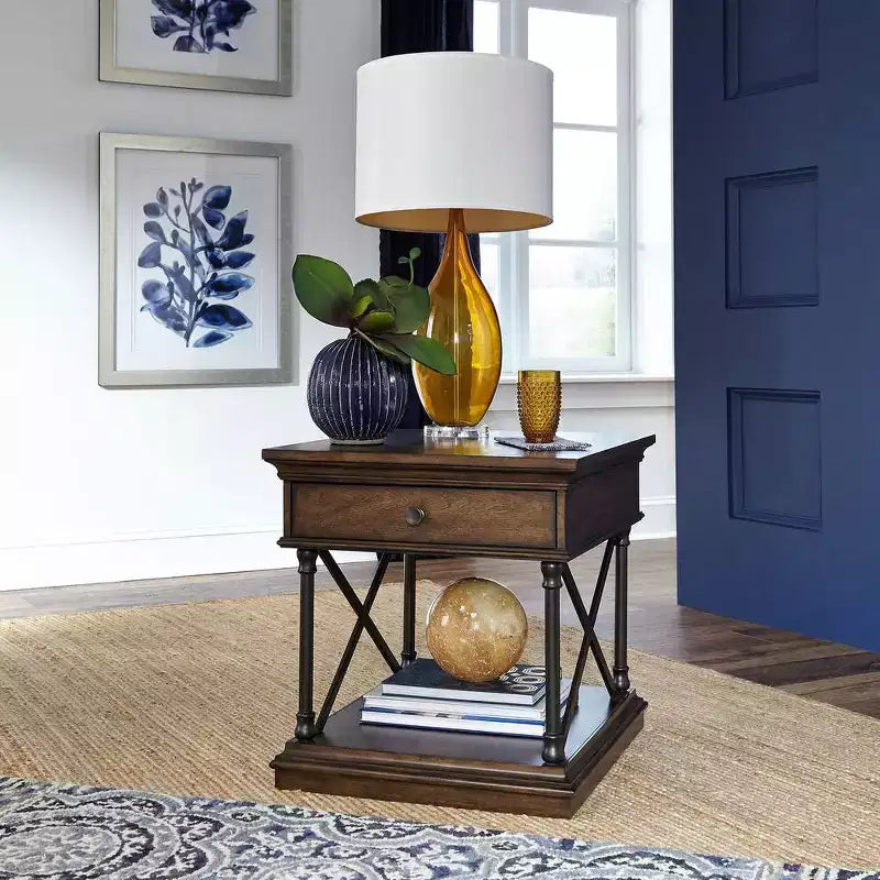 Table d'appoint Tribeca en brun cordovan
