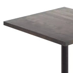 Square Solid Wood Commercial Indoor Tabletop with 30 x 30 Dining Height Rust-Resistant Cast Iron X-Base