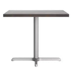 Square Solid Wood Commercial Indoor Tabletop with 30 x 30 Dining Height Rust-Resistant Cast Iron X-Base